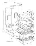 Section Diagram and Parts List for MSK27DHSMAD  General Electric Refrigerator