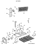 UNIT PARTS Diagram and Parts List for MTX18BASVRWH  General Electric Refrigerator