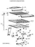 COMPARAMENT SEPARATOR PARTS Diagram and Parts List for MTX18GASJRAD  General Electric Refrigerator