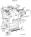 CABINET PARTS Diagram and Parts List for MTX18GASVRWH  General Electric Refrigerator