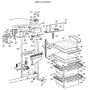 FRESH FOOD SECTION Diagram and Parts List for MSK22GATCAD  General Electric Refrigerator