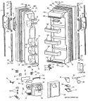 Section Diagram and Parts List for MSG24GRVAWH  General Electric Refrigerator