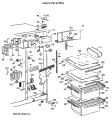 FRESH FOOD SECTION Diagram and Parts List for MSG24GRVAWH  General Electric Refrigerator
