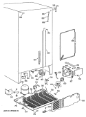 Section Diagram and Parts List for MSG24GRVAWH  General Electric Refrigerator