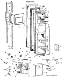 FREEZER DOOR Diagram and Parts List for MSG27DHVAWH  General Electric Refrigerator