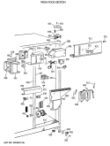 FRESH FOOD SECTION Diagram and Parts List for MSK27PFXAWW  General Electric Refrigerator