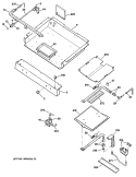 Section Diagram and Parts List for LGB600GET1BC  General Electric Range