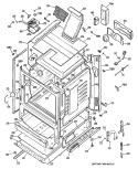 Section Diagram and Parts List for LGB600GET1BC  General Electric Range