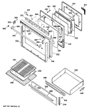 Section Diagram and Parts List for LGB600GET1BC  General Electric Range