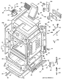 Section Diagram and Parts List for LGB600GET2BC  General Electric Range