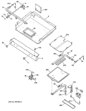 Section Diagram and Parts List for LGB356WEV1WW  General Electric Range