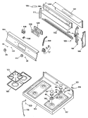 Section Diagram and Parts List for LGB356WEV1WW  General Electric Range