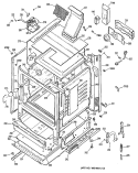 Section Diagram and Parts List for LGB356WEV1WW  General Electric Range