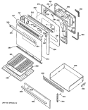 Section Diagram and Parts List for LGB356WEV1WW  General Electric Range