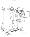 CABINET PARTS Diagram and Parts List for MTX18EAXBRWH  General Electric Refrigerator