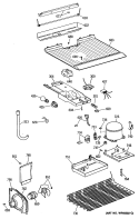 Section Diagram and Parts List for MTX16CYTGRWH  General Electric Refrigerator