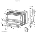 FREEZER DOOR Diagram and Parts List for MTX18GIXBRAA  General Electric Refrigerator