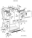 CABINET PARTS Diagram and Parts List for MTX21GIXBRWW  General Electric Refrigerator