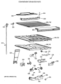 COMPARTMENT SEAPRATOR PARTS Diagram and Parts List for MTX24GIXBRAA  General Electric Refrigerator
