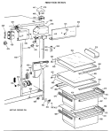 FRESH FOOD SECTION Diagram and Parts List for MSX20GAXAAA  General Electric Refrigerator