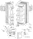 Section Diagram and Parts List for MSX22GRXAAA  General Electric Refrigerator
