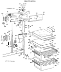FRESH FOOD SECTION Diagram and Parts List for MSX22GRXAAA  General Electric Refrigerator