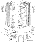 Section Diagram and Parts List for MSX22KWXAAD  General Electric Refrigerator