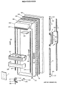 FRESH FOOD DOOR Diagram and Parts List for MSX27DRXAAA  General Electric Refrigerator