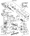 FREEZER SECTION Diagram and Parts List for MSX27DRXAAA  General Electric Refrigerator
