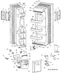 Section Diagram and Parts List for MSX24KWXAAD  General Electric Refrigerator