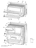 Section Diagram and Parts List for MTX16EYXKRAD  General Electric Refrigerator