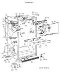 CABINET PARTS Diagram and Parts List for MTX18GIXCRWW  General Electric Refrigerator