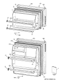 Section Diagram and Parts List for MTX18LYYBRWH  General Electric Refrigerator