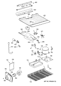 Section Diagram and Parts List for MTX18LYYBRWH  General Electric Refrigerator