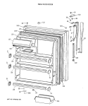 FRESH FOOD DOOR Diagram and Parts List for MTX21GASCRWW  General Electric Refrigerator