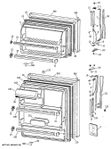 Section Diagram and Parts List for MTE14EATJRWH  General Electric Refrigerator