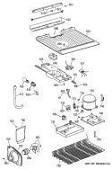 Section Diagram and Parts List for MTE14EATJRWH  General Electric Refrigerator