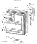 FRESH FOOD DOOR Diagram and Parts List for MTX18GAXERWW  General Electric Refrigerator