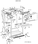 CABINET PARTS Diagram and Parts List for MTX21GAXDRWW  General Electric Refrigerator