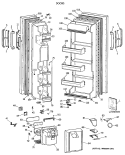 DOORS Diagram and Parts List for MRSC20KWXAWH  General Electric Refrigerator
