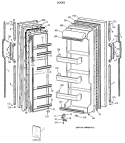 Part Location Diagram of WR78X8491 GE FZ O DOOR WHITE