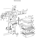 FRESH FOOD SECTION Diagram and Parts List for MSG22GAXAWW  General Electric Refrigerator