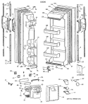 DOORS Diagram and Parts List for MSG22GRXAWW  General Electric Refrigerator