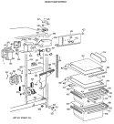 FRESH FOOD SECTION Diagram and Parts List for MSG22GRXAWW  General Electric Refrigerator