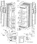Section Diagram and Parts List for MSK22GRXAAD  General Electric Refrigerator