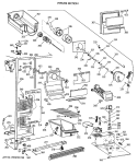 FREEZER SECTION Diagram and Parts List for MSK22GRXAAD  General Electric Refrigerator