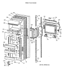 FRESH FOOD DOOR Diagram and Parts List for MSK27DHXAAD  General Electric Refrigerator