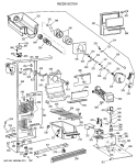 FREEZER SECTION Diagram and Parts List for MSK27DHXAAD  General Electric Refrigerator