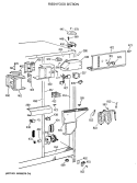 FRESH FOOD SECTION Diagram and Parts List for MSK27DHXAAD  General Electric Refrigerator