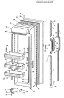 FRESH FOOD DOOR Diagram and Parts List for TFX27ELB  General Electric Refrigerator